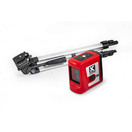Cross-line laser with red beam and magnet + 1.3m tripod Kapro®