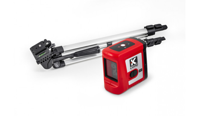 Cross-line laser with red beam and magnet + 1.3m tripod Kapro®