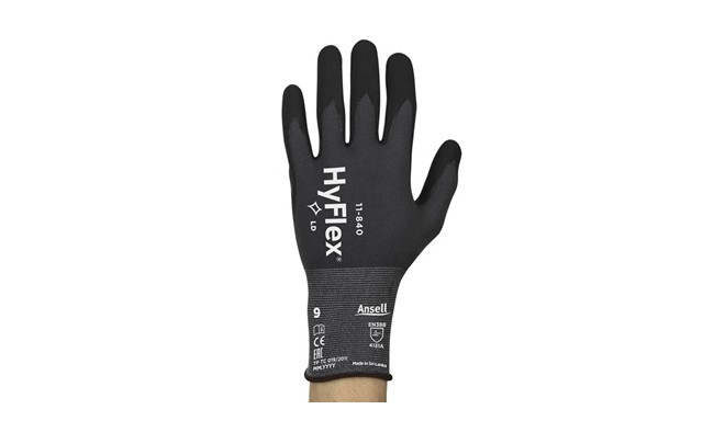 Safety gloves Ansell HyFlex 11-840, size 11. Nylon, spandex. Foam nitrile palm dipped. (12шт.)