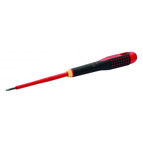 Bahco BE-8230SL ERGO™ slim insulated slotted screwdriver – 0.6x3.5x100mm blade, 1000V VDE, alloy ste