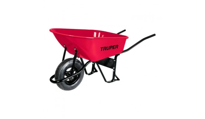 Wheelbarrow with metal tray 100L, reinforced pneumatic wheel Truper® (3pcs)