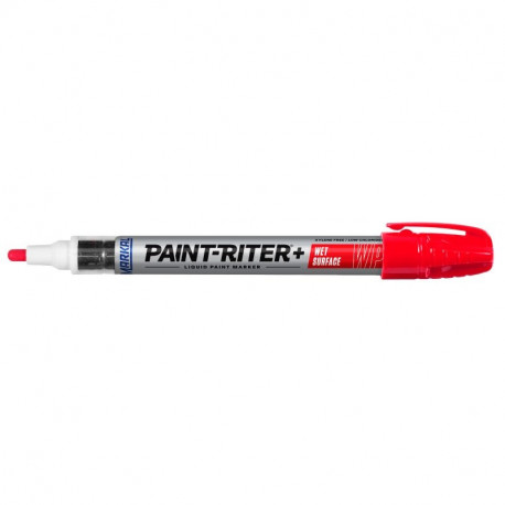 Markal Pro-Line WP paint marker – wet surface adhesion, 3mm tip, red, metal barrel, fiber tip, xylen