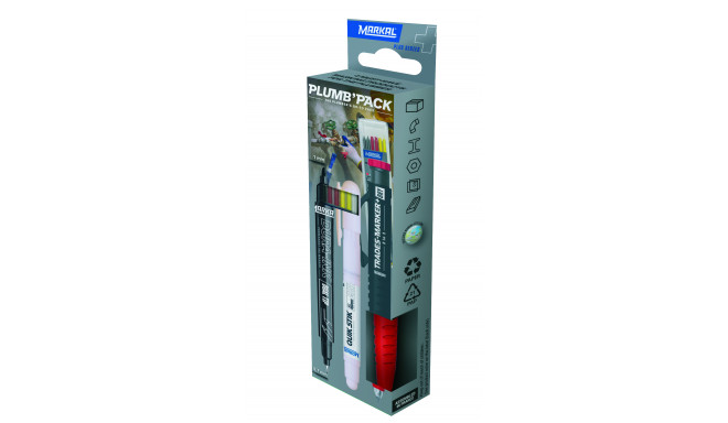 Plumber´s set of markers Markal Trades Marker + 2IN1  PLUMB´PACK