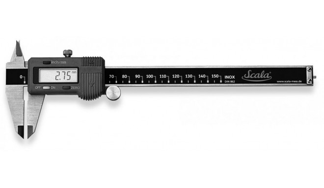 SCALA digital caliper model 230.207-X – 150 mm range, 0.01 mm resolution, stainless steel, 40 mm jaw