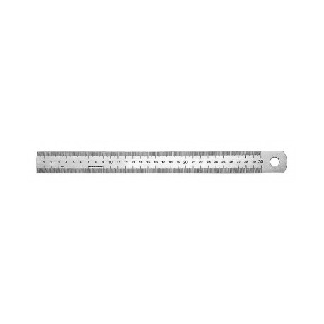 Ruler 1000x30x1,0mm stainless type 498