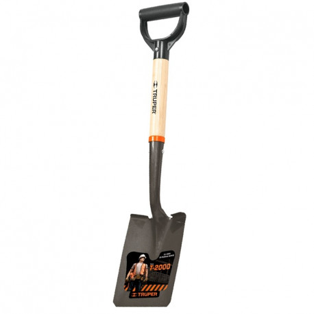 Truper small shovel with wooden shaft D-grip handle, 72cm