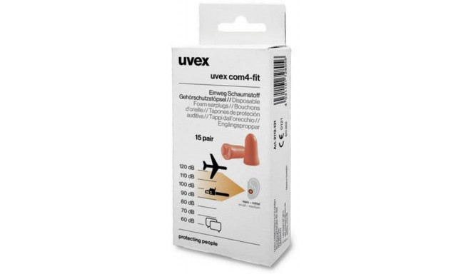 Kõrvatropid, ühekordsed, Uvex X-fit, SNR: 33dB. Mürarikkasse keskonda. 15 paari Minibox. Suurus S. J