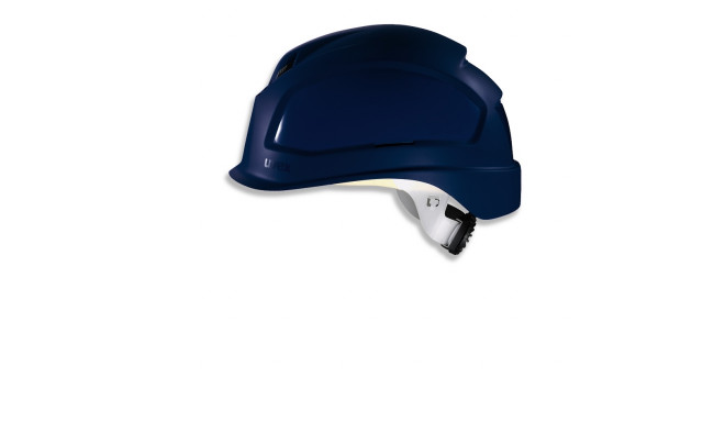 Safety helmet Pheos B-S-WR, Blue, variable front/back ventilation, 55-61 cm. Textile harnes of 6 str