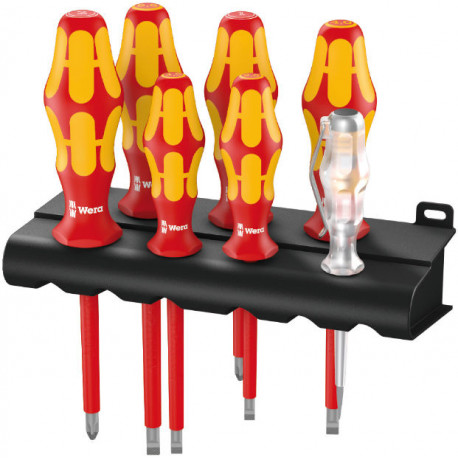 Wera 160i/7, Kruvikeerajate komplekt Kraftform VDE Plus Series 100, ühepoolse faasitesteri ja hoidik