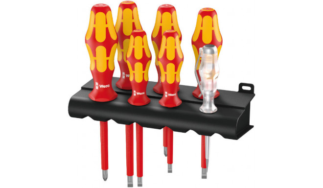 Wera 160i/7, Kruvikeerajate komplekt Kraftform VDE Plus Series 100, ühepoolse faasitesteri ja hoidik