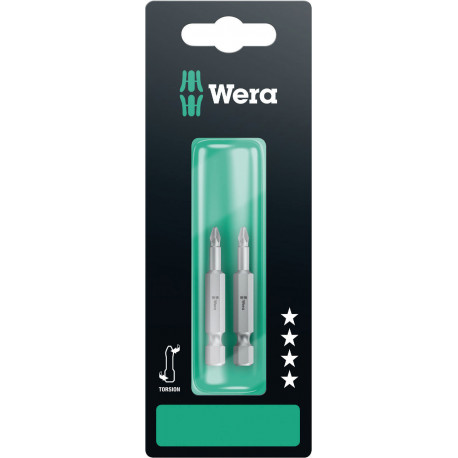 Wera 855/4 TZ Torsion bits PZ 1 x 50mm, 2pcs