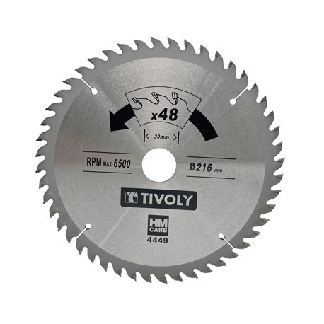 Circular saw blade 250x30x2.85/1.8mm, z48, 15°, (20mm adaptor), for wood