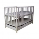 Bob cot with drawer MAGDA gray 120x60