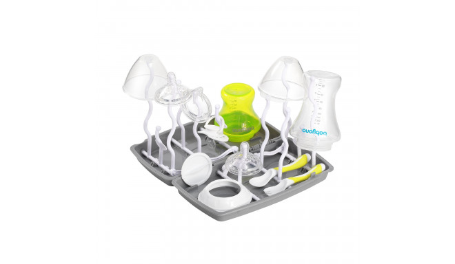 Universal bottle and teat drying rack