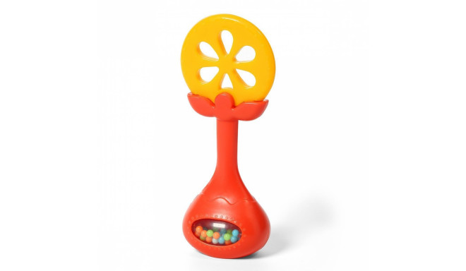 ORANGE educational teether with rattle