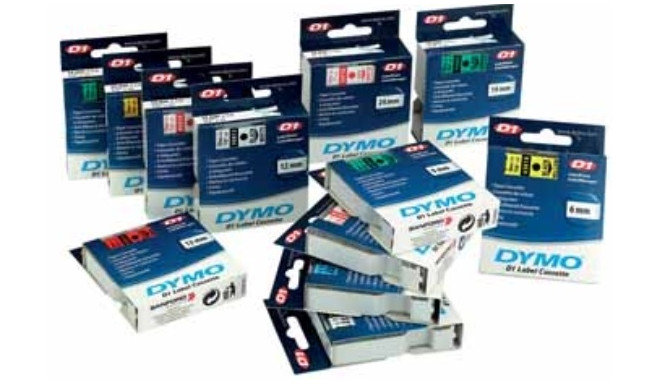 Kleepkirjalint Dymo 9mm, must/rohelisel D1 Tape 40919  Green/Black 7m