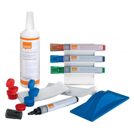Valgetahvli tarvikukomplekt NOBO Whiteboard User Kit (4 markerit ja magnethoidja, magnetiga kustutaj