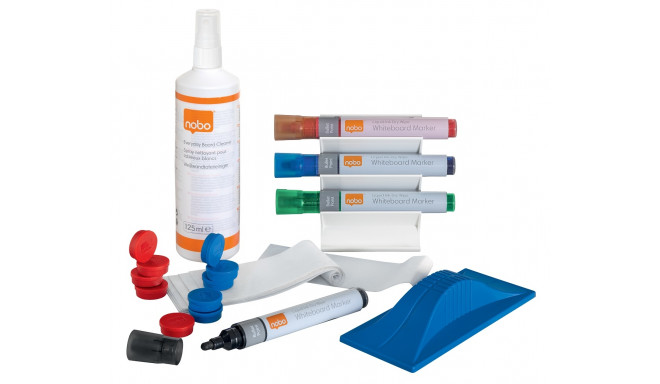 Valgetahvli tarvikukomplekt NOBO Whiteboard User Kit (4 markerit ja magnethoidja, magnetiga kustutaj