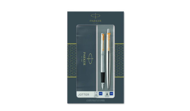 Kinkekomplekt Parker Jotter Stainless Steel GT,sulepea+pastapliiats