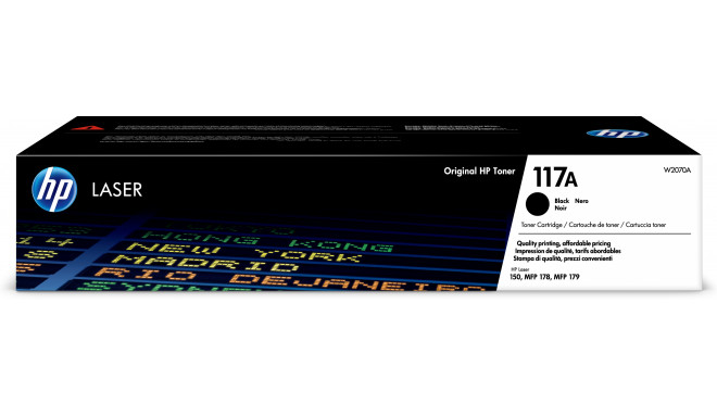 Tooner HP W2070A 117A Black/must 1000lk for Color Laser 150a/nw, MFP 178nw/nwg, MFP 179fnw/fwg