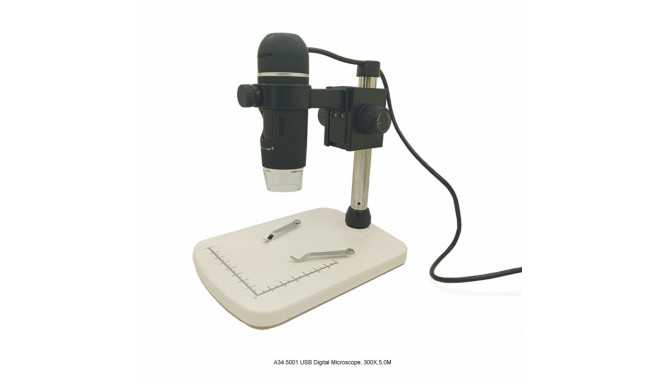 USB-mikroskoop statiiviga, suurendus 30 - 300X, 5MPixel