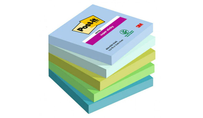 Märkmepaber iseliimuv POST-IT 654 Oasis Super Sticky 76x76mm (pakis 5x90l.)