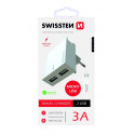 Swissten Smart IC Travel Charger 2x USB 3А / 15W With Micro USB Cable 1.2m