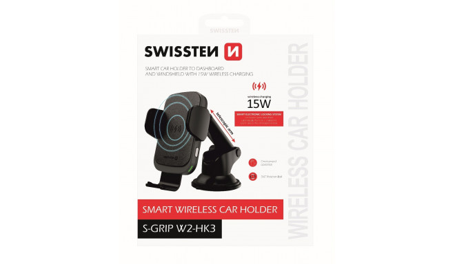 Swissten W2-HK3	Car Holder with Wireless Charging 15W  for smartphones