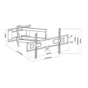 Lamex LXLCD121 TV wall swivel bracket for TVs up to 90" / 50kg