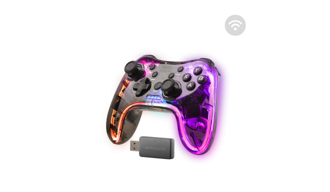 Mars Gaming MGP-24 Wireless game controller RGB / USB 2.4GHz / USB-C / X-input & D-input
