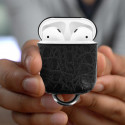 Devia Lux Series Eco ādas izskata ar magnētisko karabīni aizsargmaciņš priekš Apple AirPods 1st Gene