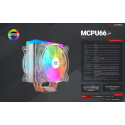 Mars Gaming MCPU66 CPU Cooler ARGB 220W Dual Fan 120mm Кулер для процессора