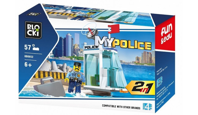 Blocki MyPolice Police station / KB0652 / Constructor with 57 parts / Age 6+