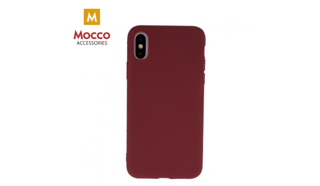 Mocco Ultra Slim Soft Matte 0.3 mm Silicone Case for Apple iPhone 11 Pro Max Dark Red