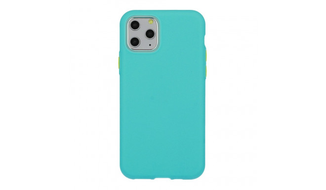 Mocco Soft Cream Silicone Back Case for Apple iPhone 12 / 12 Pro Green