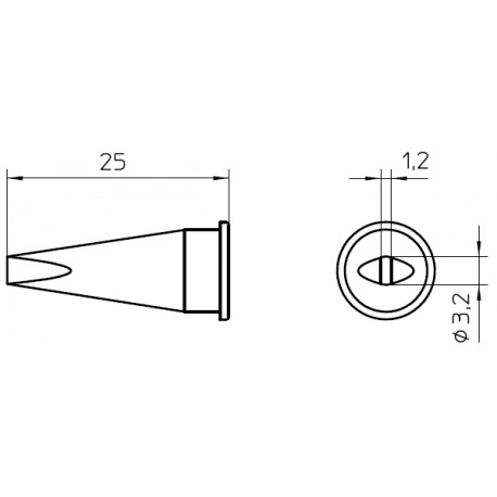 Kolviots LHT-C lapik 3,2x1,6mm WSP-150