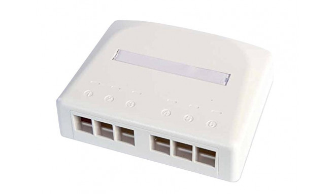Seinakarp 6-le RJ45 Cat5/6 pesale SL+XG ,valge