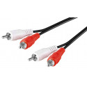 2xRCA kaabel 0.5m, must
