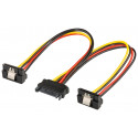 SATA Y-kaabel SATA pesa > 2 x SATA pistik, nurgaga 0.2m