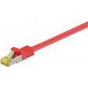 Võrgukaabel Cat7 S/FTP 0.5m, punane, PiMF, LSZH, CU