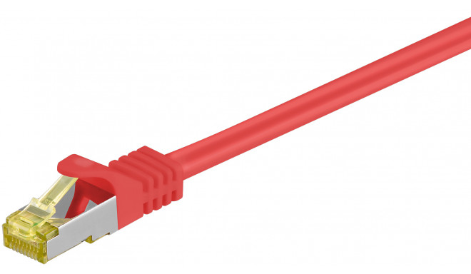 Võrgukaabel CAT6A S/FTP 0.5m, punane, 500 MHz, PiMF, LSZH, CU, CAT 7 kaablist