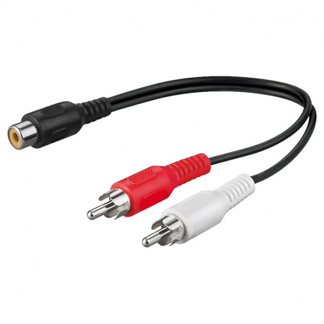 Adapter RCA (F) - 2xRCA (M) 0.2m