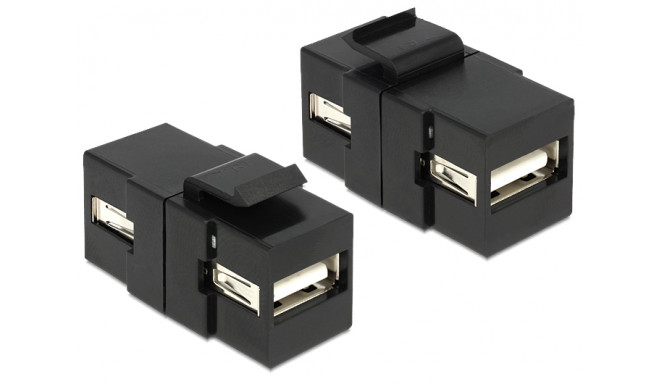 Keystone moodul: USB 2.0 A F / F, must