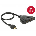 Ultra HDMI switch, 3 sisse/ 1 välja, 3840x2160@60 Hz, 0.5m