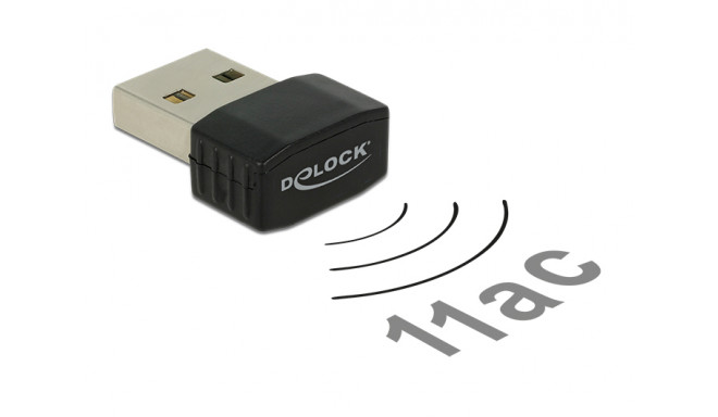 Delock USB 2.0 Dual Band WLAN ac/a/b/g/n Nano Stick 433 Mbps