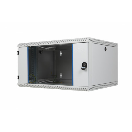 Wall mount cabinet single section, 4U, 600/400/240 width/depth/height mm, RAL 7035 ( welded construc