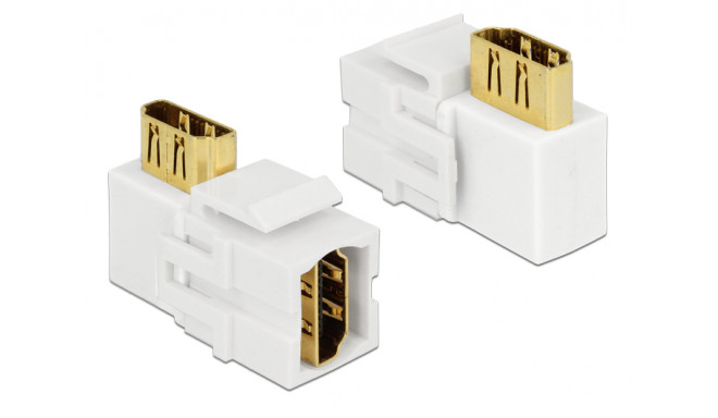 Delock Keystone Module HDMI female > HDMI female 90° angled white