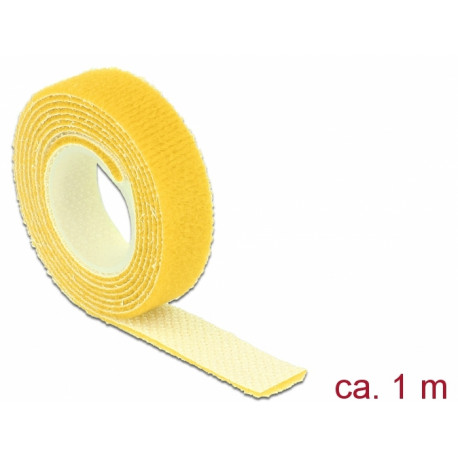 Delock Hook-and-loop fasteners L 1 m x W 13 mm roll yellow