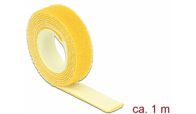 Delock Hook-and-loop fasteners L 1 m x W 13 mm roll yellow