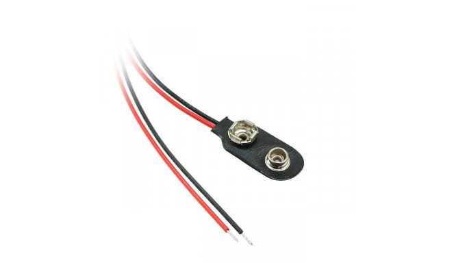 150mm 24AWG cable clamp on the battery, 9V battery